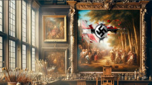 Dutch Master painting with scores of nazi imagery.